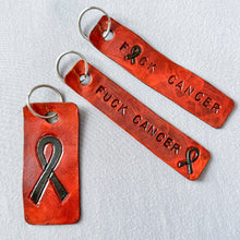Load image into Gallery viewer, CUSTOM F*ck Cancer Keychain